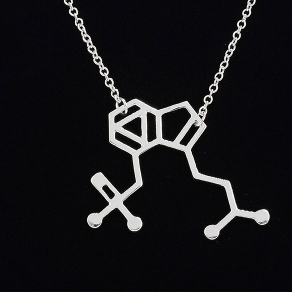 Psilocybin Magic Mushroom Chemistry Structure Molecule Statement Necklace